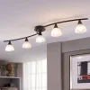 Lindby Gang|Pendellamper > loftlampe Della, sort-guld, 110 cm, 5 lyskilder, E14