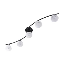 Lindby Gang|Pendellamper > loftlampe Della, sort-guld, 110 cm, 5 lyskilder, E14