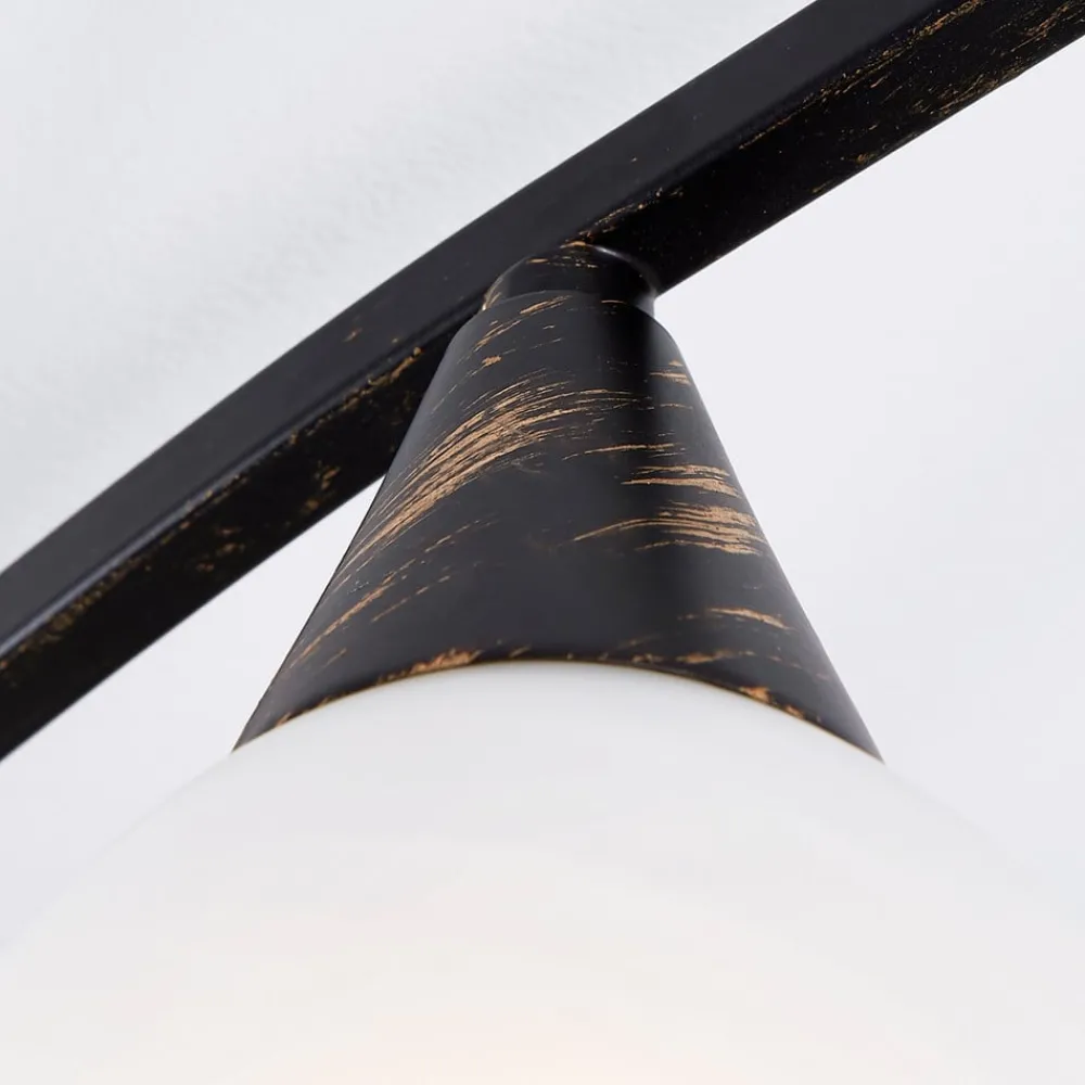 Lindby Gang|Pendellamper > loftlampe Della, sort-guld, 110 cm, 5 lyskilder, E14
