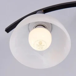 Gang|Loftlamper ^ Lindby loftlampe Della, sort-guld, Ø 58 cm, 3 lyskilder, E14