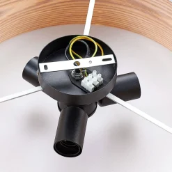 Loftlamper|Loftlamper ^ Lindby loftlampe Dominic, Ø 45 cm, 3 lyskilder, træ