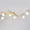 Lindby Loftlamper|Pendellamper > loftlampe Elaina, 180 cm, 6 lyskilder, messing, glas, E14