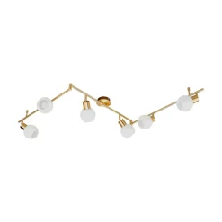 Lindby Loftlamper|Pendellamper > loftlampe Elaina, 180 cm, 6 lyskilder, messing, glas, E14