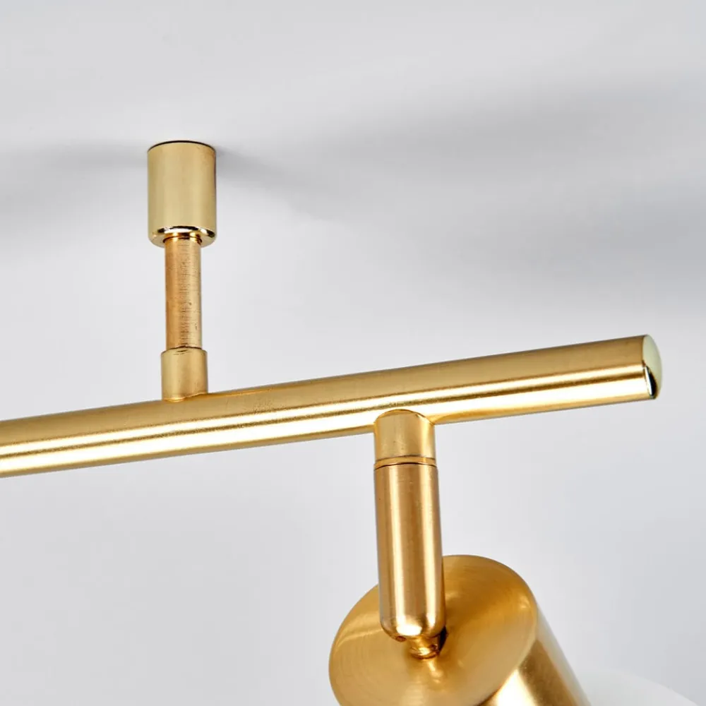Lindby Loftlamper|Pendellamper > loftlampe Elaina, 180 cm, 6 lyskilder, messing, glas, E14