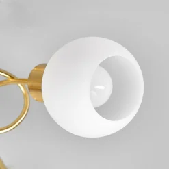 Loftlamper|Loftlamper ^ Lindby loftlampe Elaina, Ø52cm, 3 lyskilder, messing, glas, E14