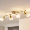 Lindby Gang|Loftlamper > loftlampe Elaina, 70 cm, 4 lyskilder, messing, glas, E14