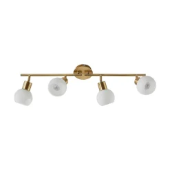 Lindby Gang|Loftlamper > loftlampe Elaina, 70 cm, 4 lyskilder, messing, glas, E14