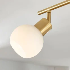 Lindby Gang|Loftlamper > loftlampe Elaina, 70 cm, 4 lyskilder, messing, glas, E14