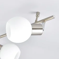Lindby Gang|Loftlamper > loftlampe Elaina, 180 cm, 6 lyskilder, nikkel, glas, E14