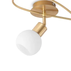 Gang|Loftlamper ^ Lindby loftlampe Elaina, 54 cm, 3 lyskilder, messing, glas, E14