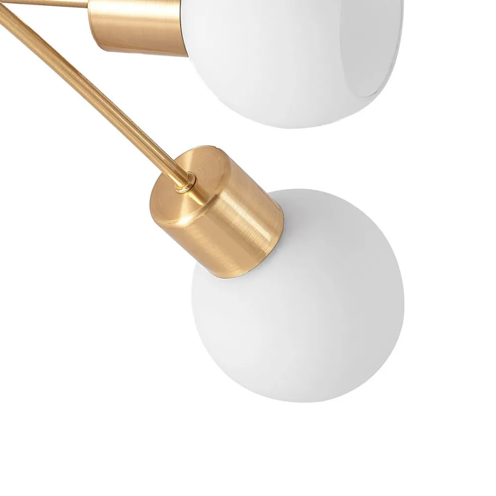 Gang|Loftlamper ^ Lindby loftlampe Elaina, 54 cm, 3 lyskilder, messing, glas, E14