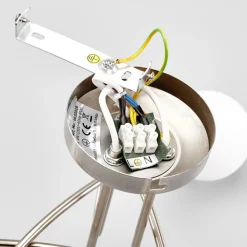 Lindby Gang|Loftlamper > loftlampe Elaina, Ø 38cm, 3 lyskilder, nikkel, glas, E14