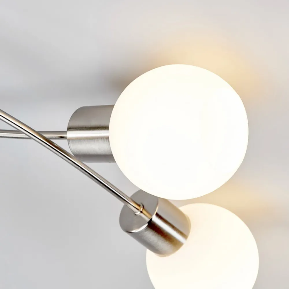 Lindby Gang|Loftlamper > loftlampe Elaina, 50 cm, 3 lyskilder, nikkel, glas, E14