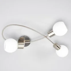 Lindby Gang|Loftlamper > loftlampe Elaina, 50 cm, 3 lyskilder, nikkel, glas, E14