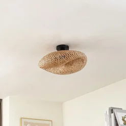 Lindby Loftlamper|Pendellamper > loftlampe Eleane, bambus, natur, Ø 50 cm