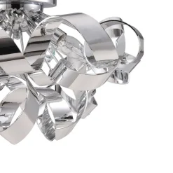 Loftlamper ^ Lindby loftlampe Elviro, Ø 50 cm, kromfarvet, metal
