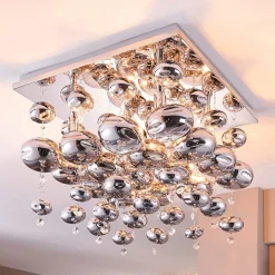 Lindby Gang|Loftlamper > loftlampe Esfera, røggrå, glas, 4 lyskilder, 35 cm