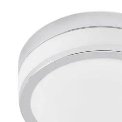 Lindby Loftlamper|Loftlamper > Loftlampe Flavi, Ø 28 cm, krom, glas, IP44, E27