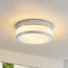 Lindby Gang|Loftlamper > loftlampe Flavi, Ø 23 cm, krom, glas, IP44, E27