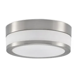 Lindby Loftlamper > Loftlampe Flavi, Ø 23 cm, nikkel, glas, IP44, E27
