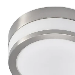 Lindby Loftlamper > Loftlampe Flavi, Ø 23 cm, nikkel, glas, IP44, E27