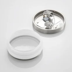 Lindby Loftlamper > Loftlampe Flavi, Ø 23 cm, nikkel, glas, IP44, E27