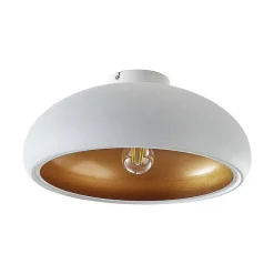 Lindby Gang|Loftlamper > loftlampe Gerwina, hvid/guld, metal, 40 cm, E27