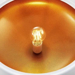 Lindby Gang|Loftlamper > loftlampe Gerwina, hvid/guld, metal, 40 cm, E27