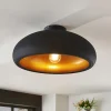 Lindby Gang|Loftlamper > loftlampe Gerwina, sort/guld, metal, 40 cm, E27