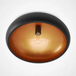 Lindby Gang|Loftlamper > loftlampe Gerwina, sort/guld, metal, 40 cm, E27