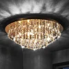 Lindby Loftlamper|Loftlamper > loftlampe Gillion, 8 lyskilder, guld, krystal, Ø 55cm