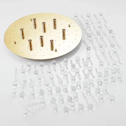 Lindby Loftlamper|Loftlamper > loftlampe Gillion, 8 lyskilder, guld, krystal, Ø 55cm