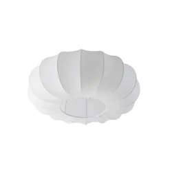 Lindby Loftlamper|Pendellamper > Loftlampe Helin, hvid, Ø 60 cm, tekstil, 3 x E27