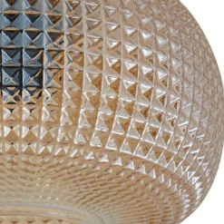 Lindby Loftlamper|Loftlamper > loftlampe Hildur, Ø 25 cm, ravfarvet, glas