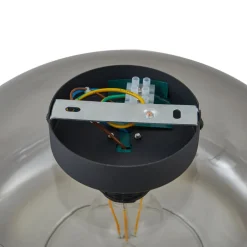 Lindby Loftlamper|Loftlamper > loftlampe Hildur, Ø 28,5 cm, røggrå, glas