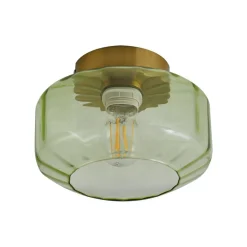 Lindby Gang|Loftlamper > loftlampe Hildur, grøn, glas, Ø 22 cm