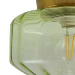 Lindby Gang|Loftlamper > loftlampe Hildur, grøn, glas, Ø 22 cm