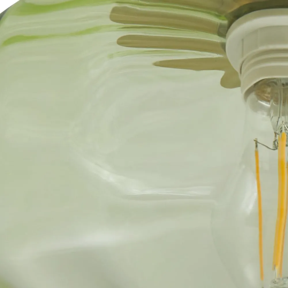 Lindby Gang|Loftlamper > loftlampe Hildur, grøn, glas, Ø 22 cm