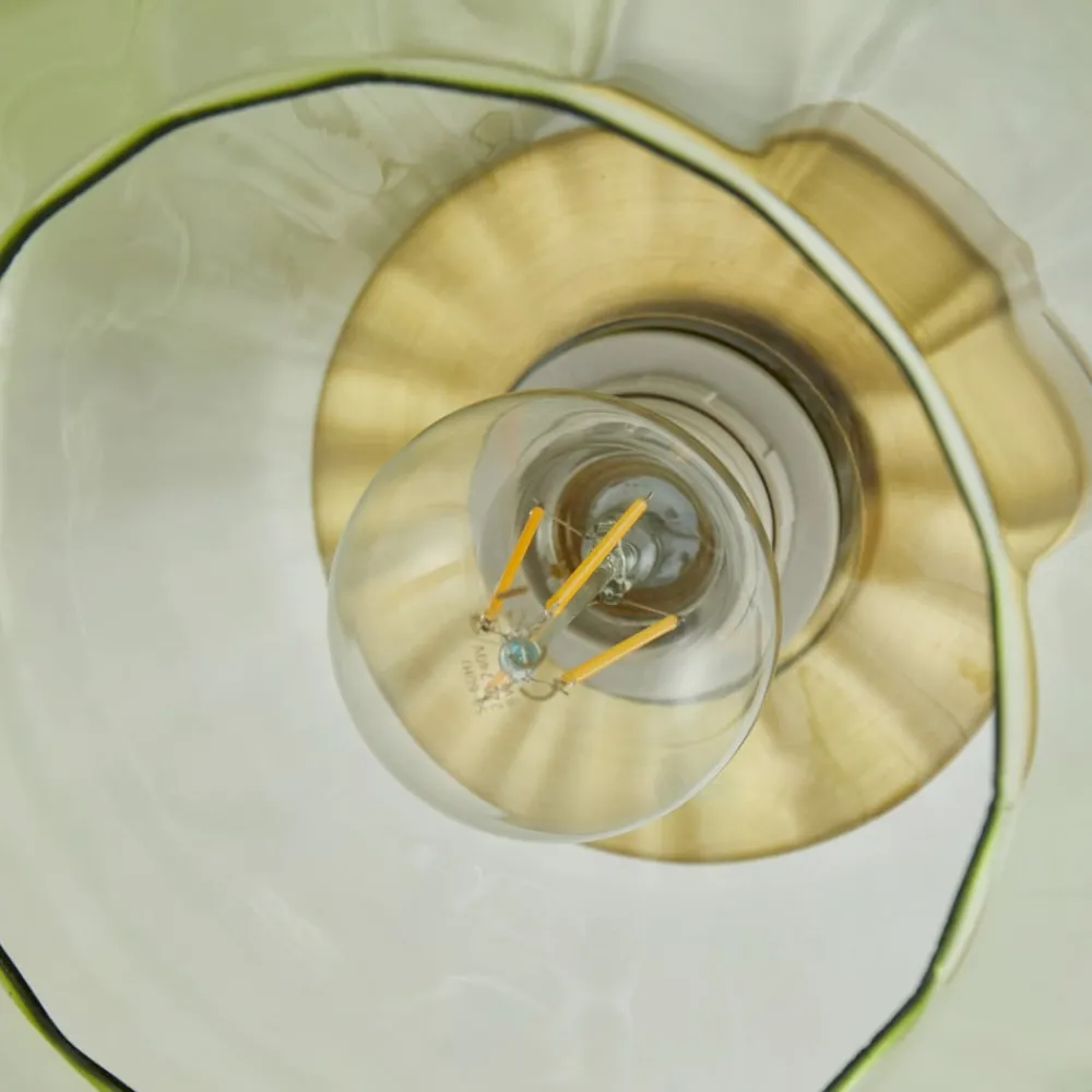 Lindby Gang|Loftlamper > loftlampe Hildur, grøn, glas, Ø 22 cm