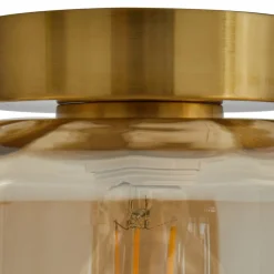 Gang|Loftlamper ^ Lindby loftlampe Hildur, ravfarvet, glas, Ø 22 cm