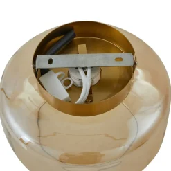 Gang|Loftlamper ^ Lindby loftlampe Hildur, ravfarvet, glas, Ø 22 cm