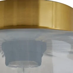 Loftlamper|Loftlamper ^ Lindby loftlampe Hildur, røggrå, glas, Ø 22 cm