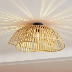 Lindby Loftlamper > loftlampe Ilajus, Ø 62 cm, naturlig bambus