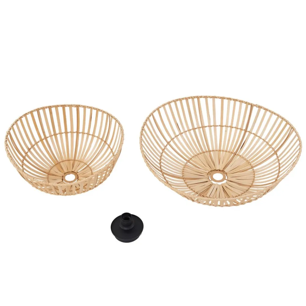 Lindby Loftlamper > loftlampe Ilajus, Ø 62 cm, naturlig bambus