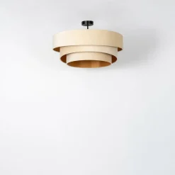 Lindby Loftlamper|Pendellamper > loftlampe Jusari, creme, tekstil, Ø 56 cm, E27