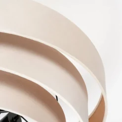 Lindby Loftlamper|Pendellamper > loftlampe Jusari, creme, tekstil, Ø 56 cm, E27