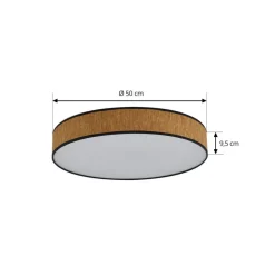 Lindby Loftlamper > loftlampe Jutis, beige, tang, Ø 50 cm