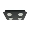 Lindby Arbejdsrum/Kontor > loftlampe Jyla, sort, 4.200 K, 4 lyskilder, linse