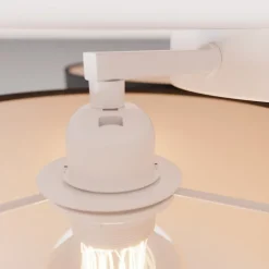 Gang|Loftlamper ^ Lindby loftlampe Laurenz, 3 lyskilder, grå/brun, tekstil