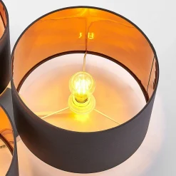 Lindby Gang|Loftlamper > loftlampe Laurenz, 3 lyskilder, grå/guld, tekstil